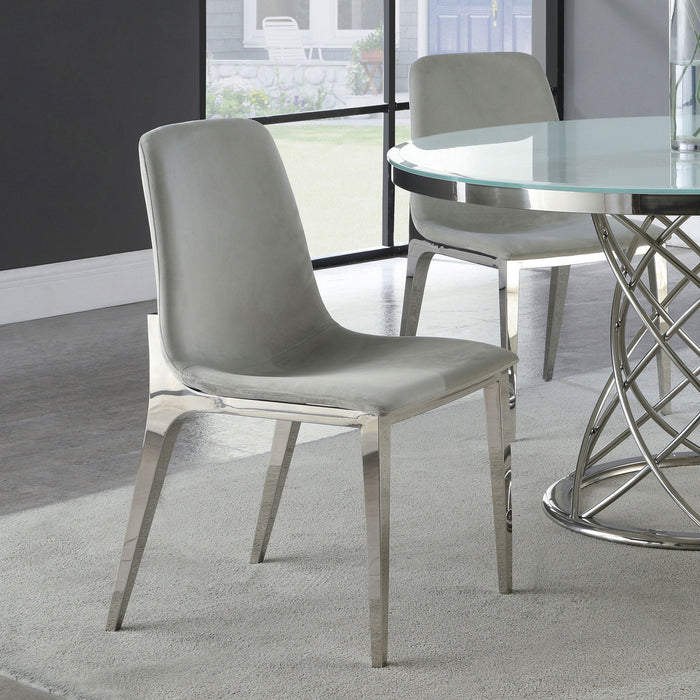Upholstered Dining Side Chairs (Set of 4) - Gray