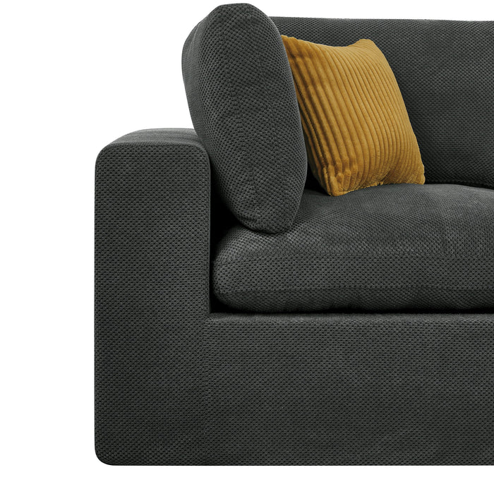 Custom Configuration Modular Sectional With Toss Pillows