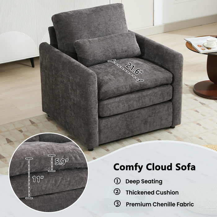 Cozy Sofa Set Oversized Comfy Cloud Sofa With Double Cushion