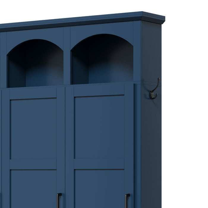 Classic Arched Design Hall Tree With 3 Hidden Storage