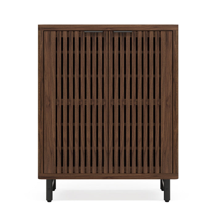 6 Tier Shoe Cabinet With Louvered Doors