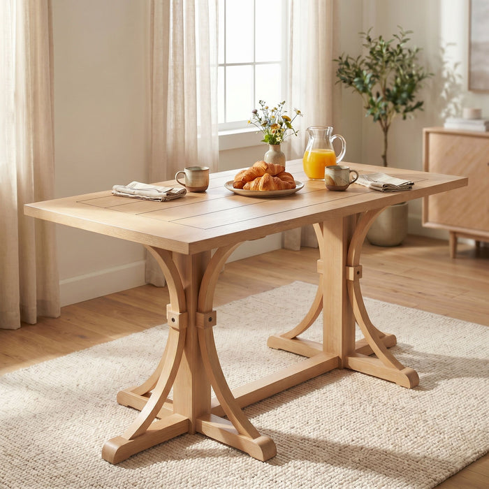 Dining Table With Trestle Base