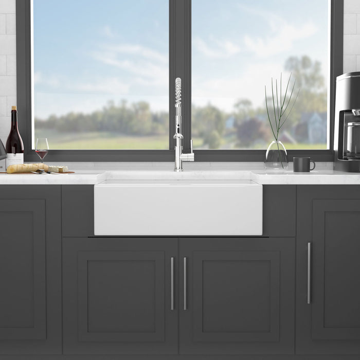 Farmhouse Sink Workstation, Ceramic Single Bowl With Accessories