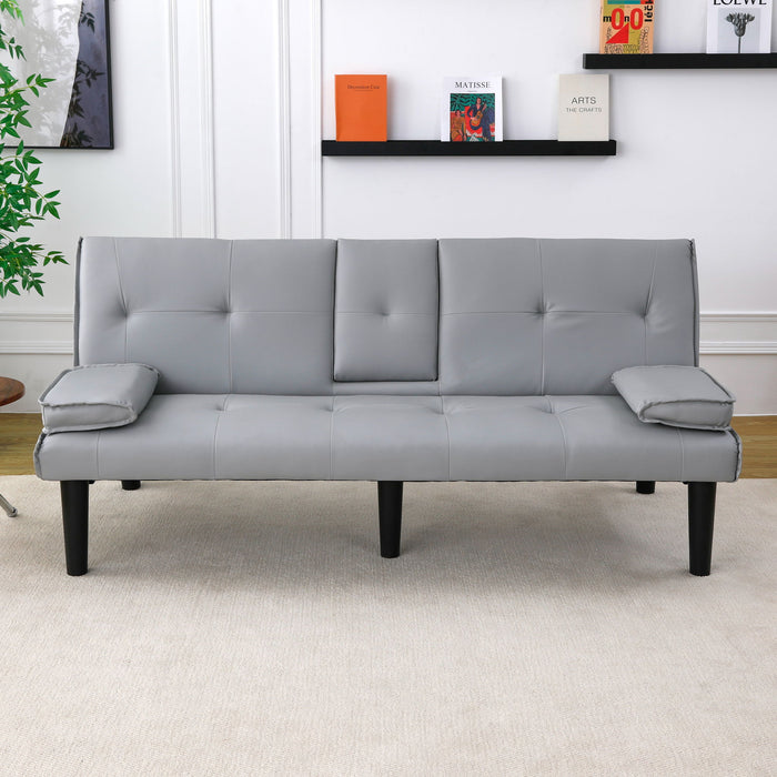 Sofa Bed With Foldable Design And Cup Holder