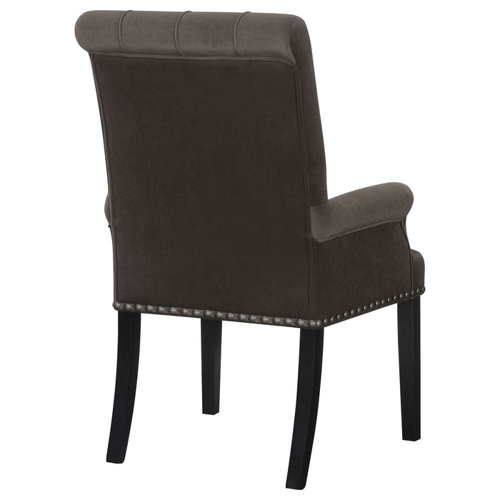 Norwich - Dining Arm Chair With Button Tufting And Rolled Top