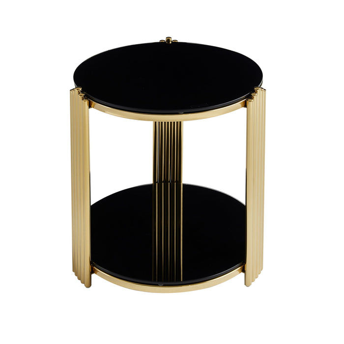 Round Table With Double Layer Storage