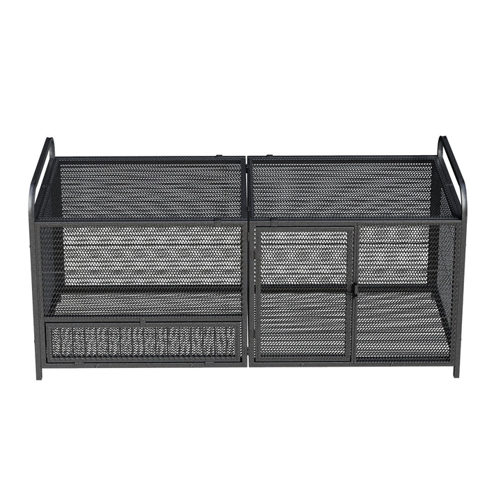 Chicken Cage, Poultry Breeding Coop - Black / Silver