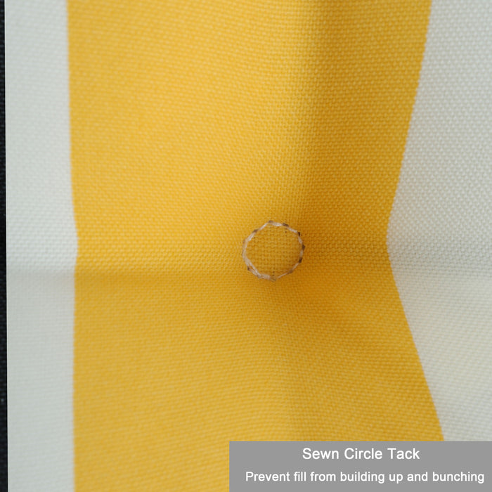 2 Piece High Back Patio Chair Cushion Set, Tufted Adirondack And Rocking Chair Cushions