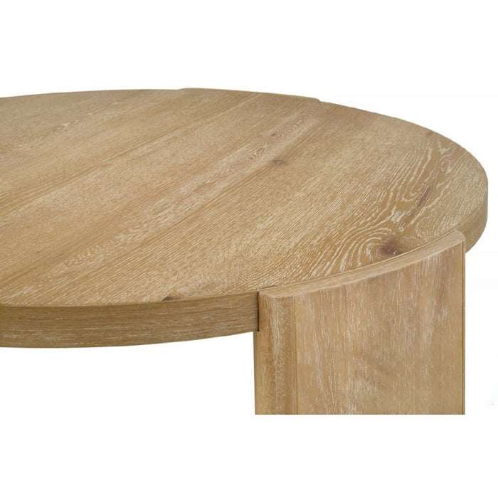 21" Kepler Drift Round End Table, Living Room 1 Piece Sofa Side Table With Curved Legs - Driftwood
