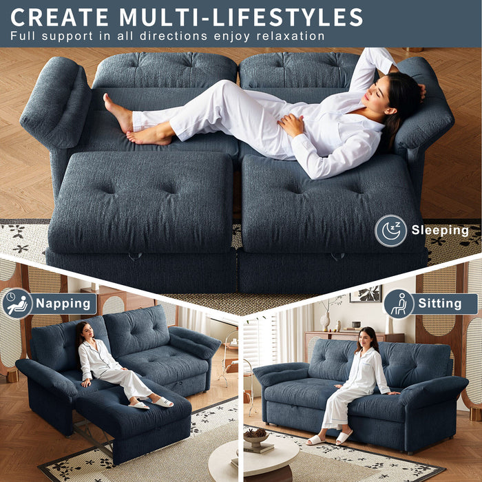 Sofa Bed, 2 In 1 Design For Living Rooms