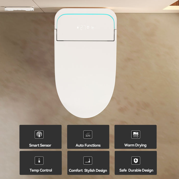 Smart Bidet Toilet With Auto Open / Close Seat