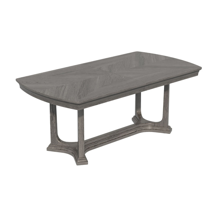 Arcus - Rectangular Dining Table With Butterfly Leaf - Charcoal Gray