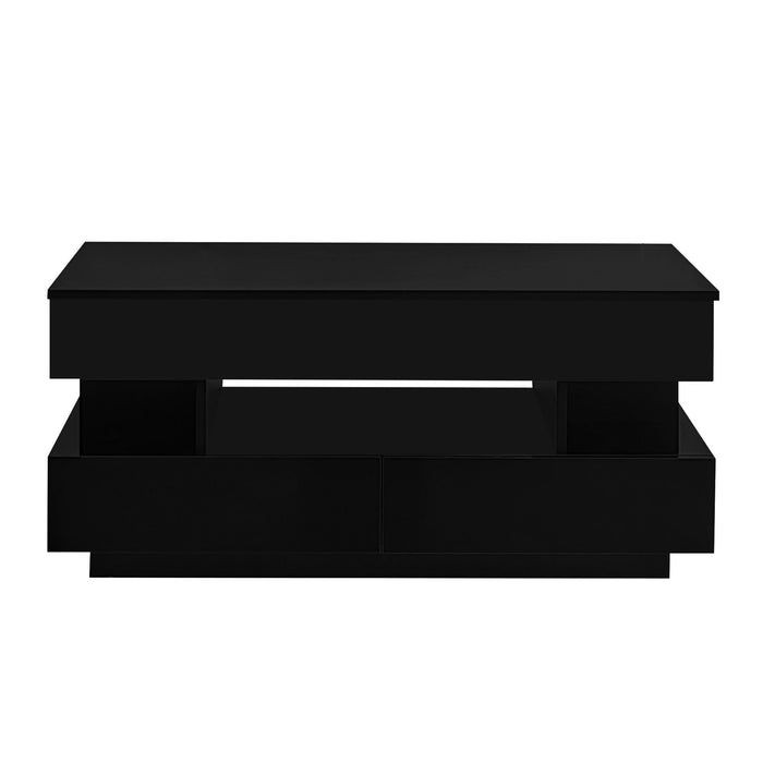 Multi Functional Lift Top Coffee Table With 2 Drawers