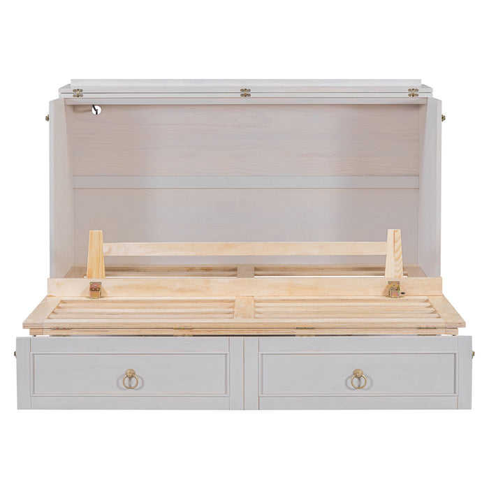 Murphy Bed With Large Drawers And Stylish Design