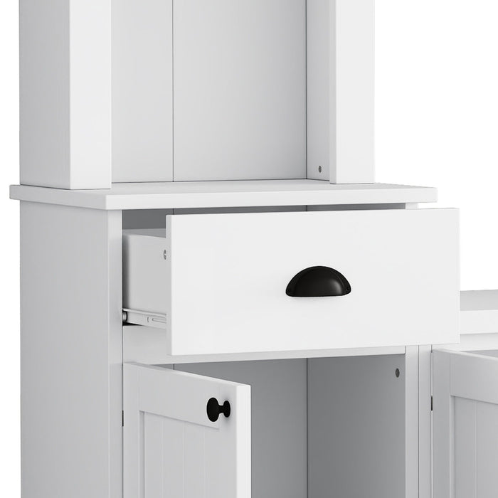 Minimalist Entertainment Wall Unit Set With Bridge For TVs Up To 75"