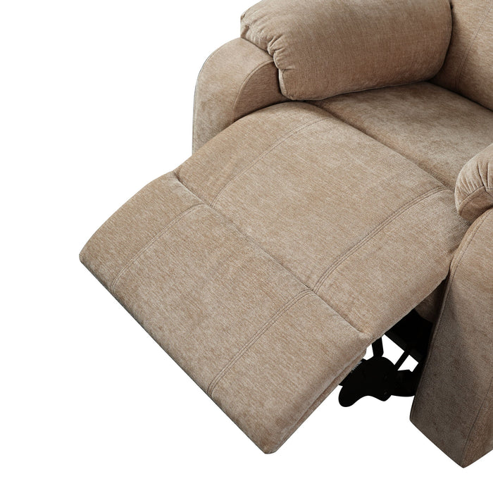 Upholstered Manual Recliner Chair With 3 Adjustable Backrest Positions