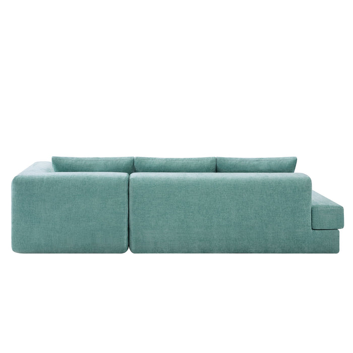 L-Shaped Modular Sofa With Double Layer Cushion