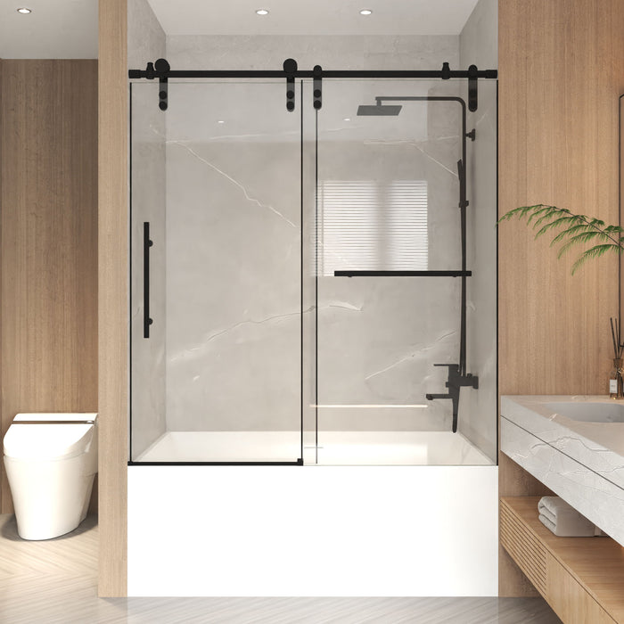 Frameless Sliding Bathtub Door With Frame