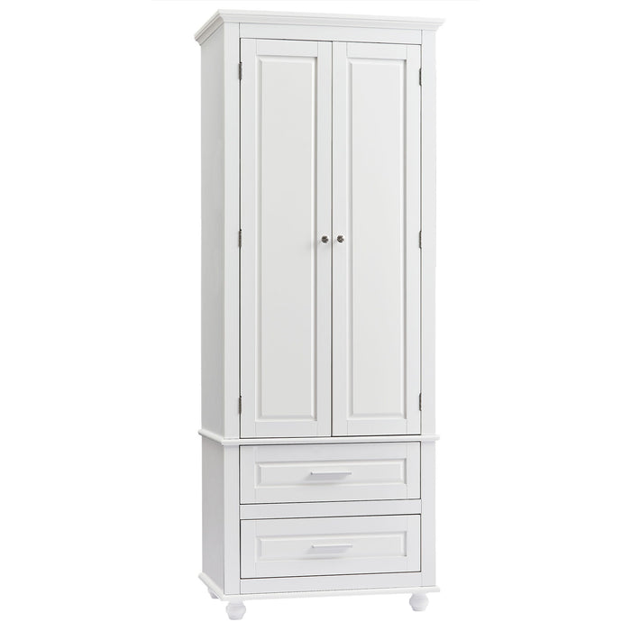 Tall Storage Cabinet With 2 Drawers For Bathroom
