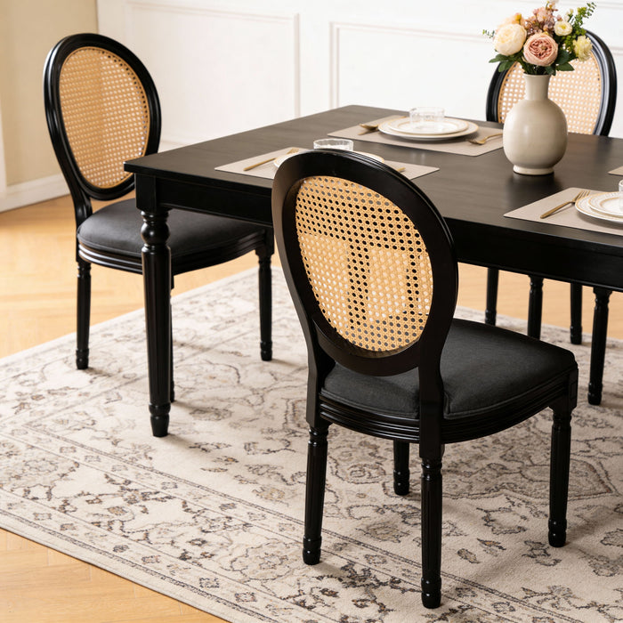 French Country Dining Chairs With Round Back (Set of 2)