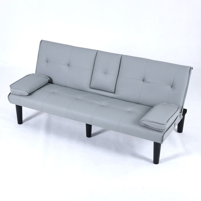 Sofa Bed With Foldable Design And Cup Holder