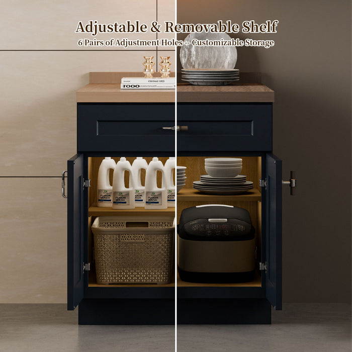 Shaker Base Cabinet & Soft-Close Door And Drawer