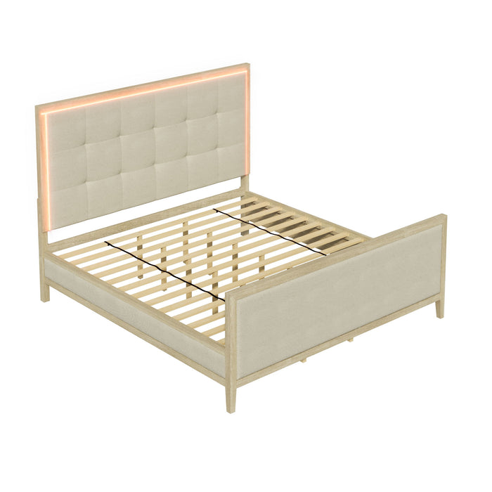 Adeline - Bed With LED Light (High Footboard)