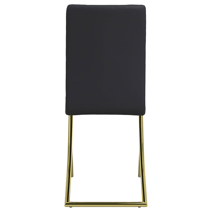 Dining Chairs (Set of 2) - Black / Gold