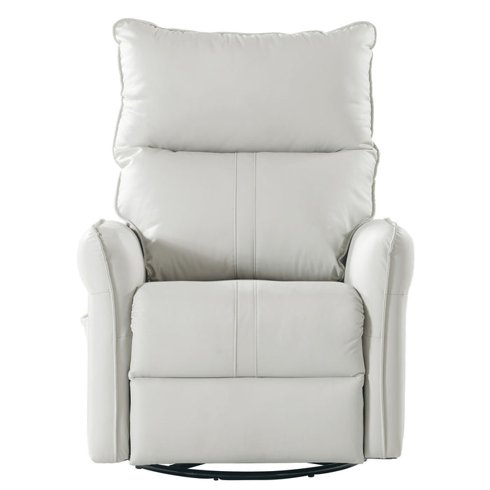 360° Modern Small Rocking Swivel Recliner Chair With Side Pocket