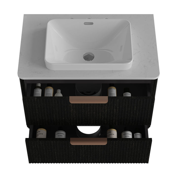 Elena - Modern Bathroom Vanity With Sink With Ample Storage, 2 Soft Close Drawers