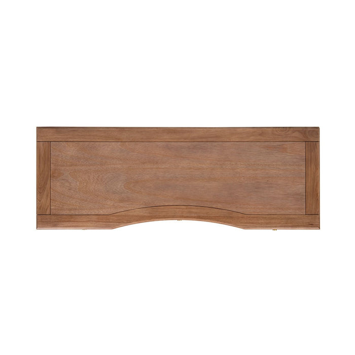 Dauphin - 3 Drawer Executive Desk - Brown