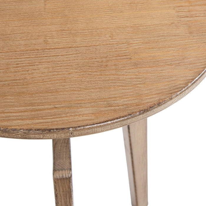 Carmel - Round Side Table - Antique Brown