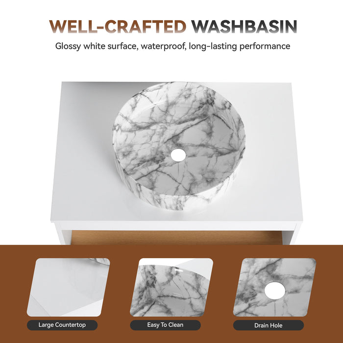 Floating Bathroom Vanity With Vessel Sink