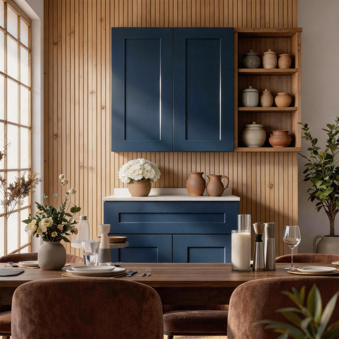 Shaker Wall Cabinet With Soft Close Hinges, Adjustable Shelves, Double Door
