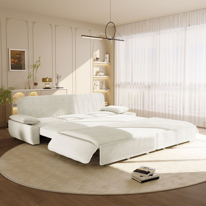 King Size Pull Out Sofa Bed, 3 In 1 Convertible Multifunctional