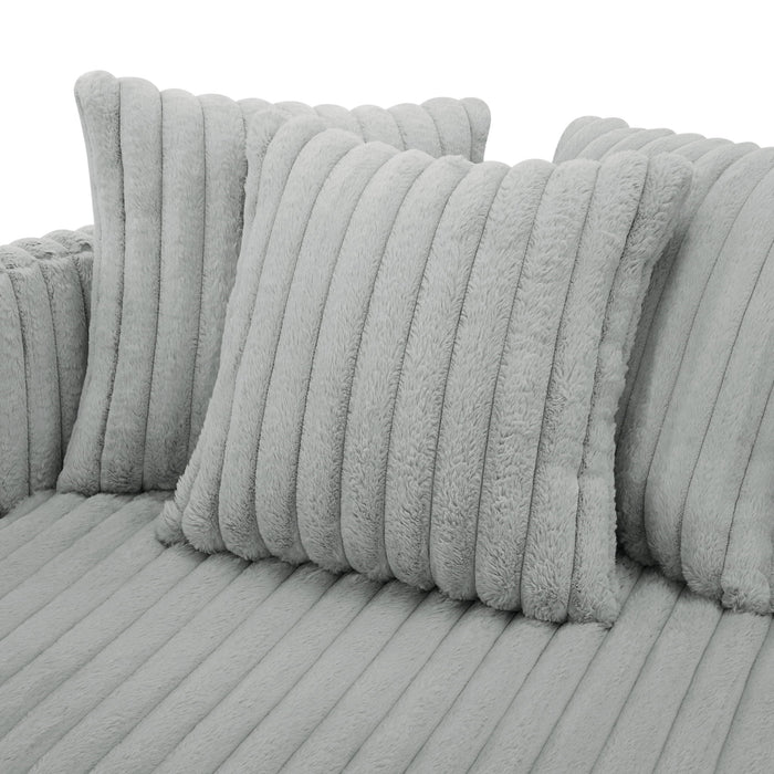 Mindy - Oversized Swivel Barrel Chair - Gray