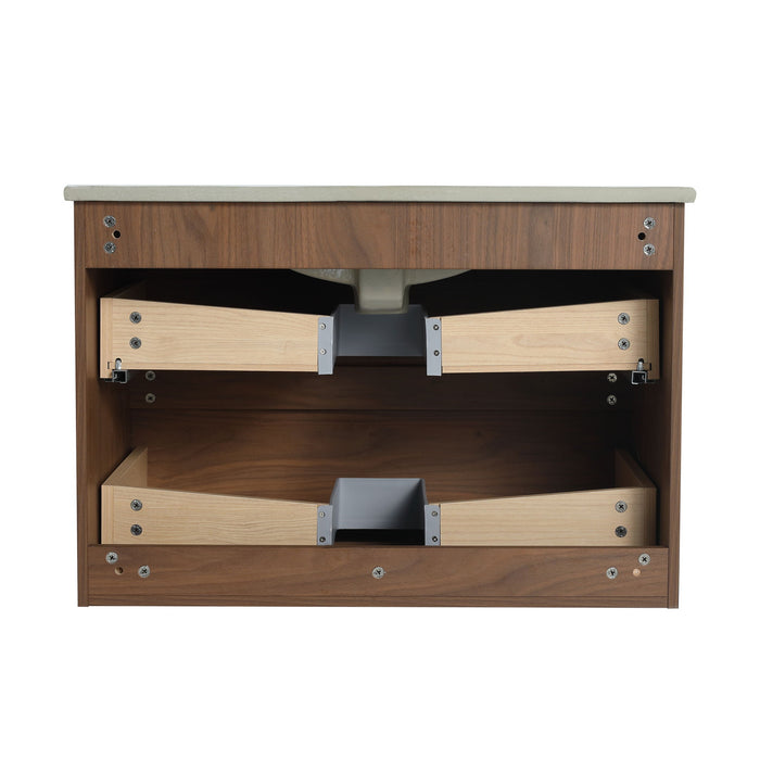 Wall Mounted Bathroom Vanity Cabinet, Soft Close Drawers (Vanity Only)
