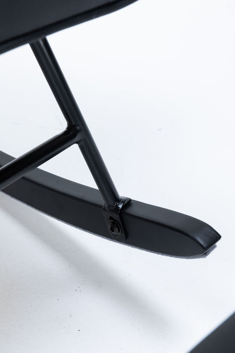 Rocking Accent Chair With Lumbar Pillow And Ottoman