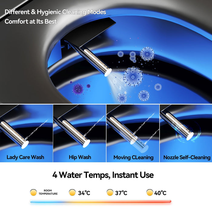 Smart Bidet Toilet With Auto Open / Close Seat