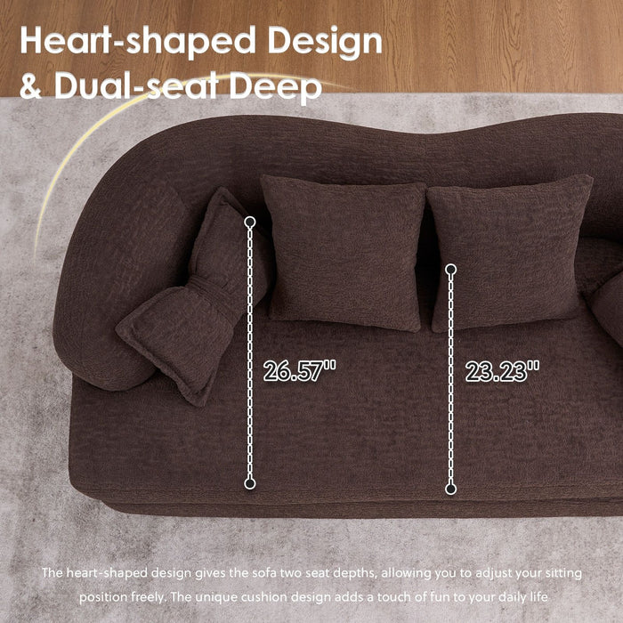 Foldable Sofa Bed, Boneless Couch Convertible Sleeper With 4 Pillows