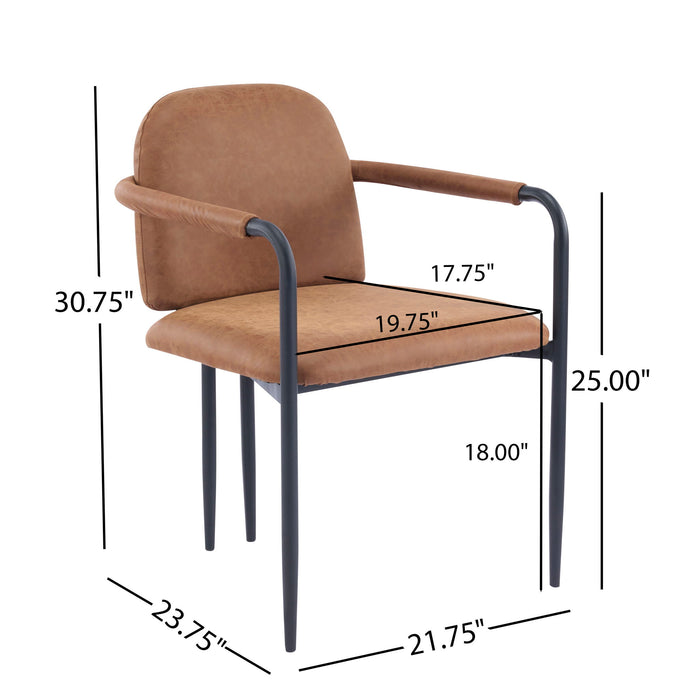 Modern Dining Chair Set With Durable Iron Frame And Comfortable Fabric Upholstery