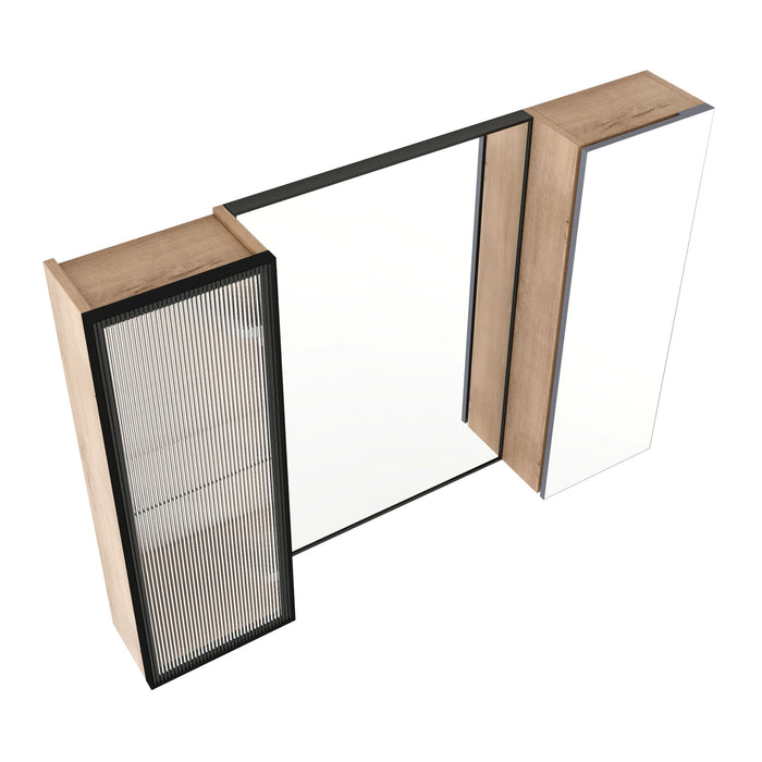 Wall Mounted Cabinet With Soft Close Door, Adjustable Shelves Storage For Bathroom - Imitative Oak