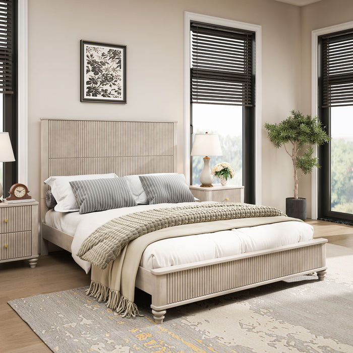 3 Piece Bedroom Set With Bed And 2 Nightstands