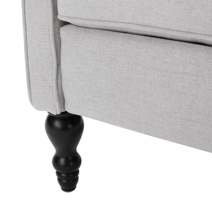 Armchair Recliner With Pushback Mechanism And Wingback Design