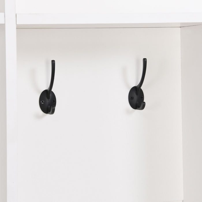 Minimalist Shoe Cabinet With Cube Storage & Shelves