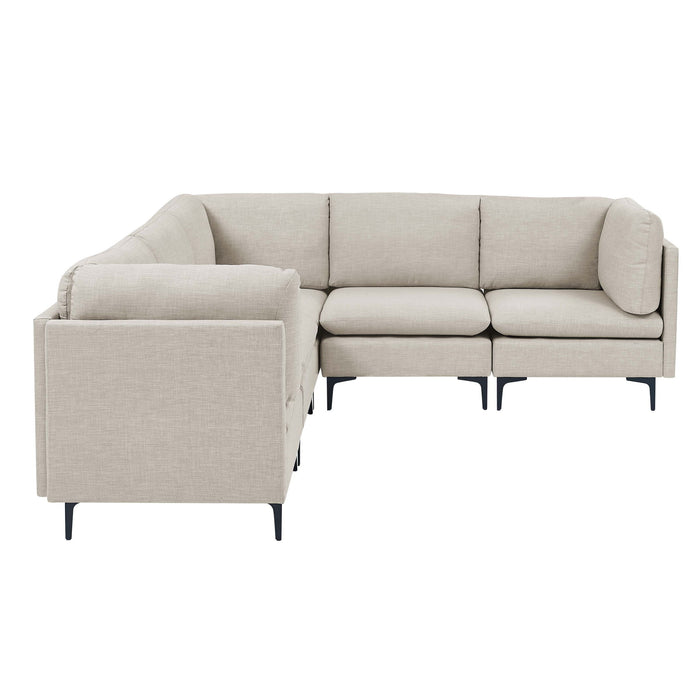 Upholstered Modular Sectional With Tall Legs
