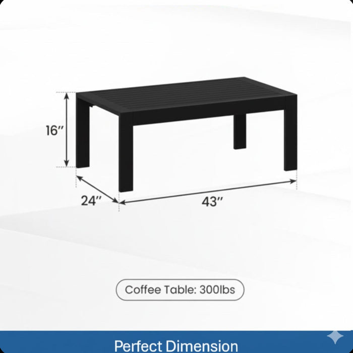 Outdoor Patio Set, All-Weather With Thick Cushions