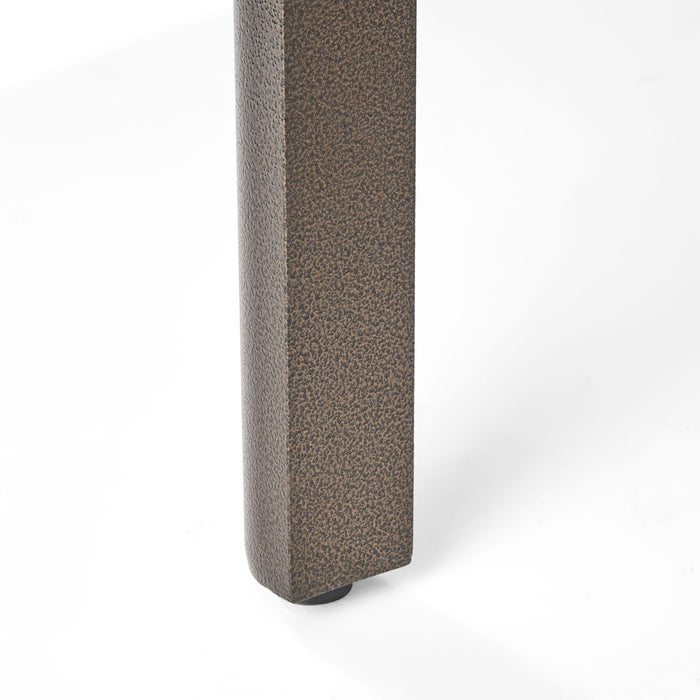 Outdoor Modern Aluminum Dining Table With Woven Accents