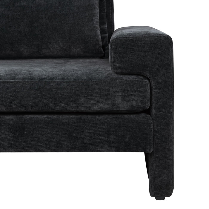 Upholstered Accent Chair With Wide Armrests And Ergonomic Back Support