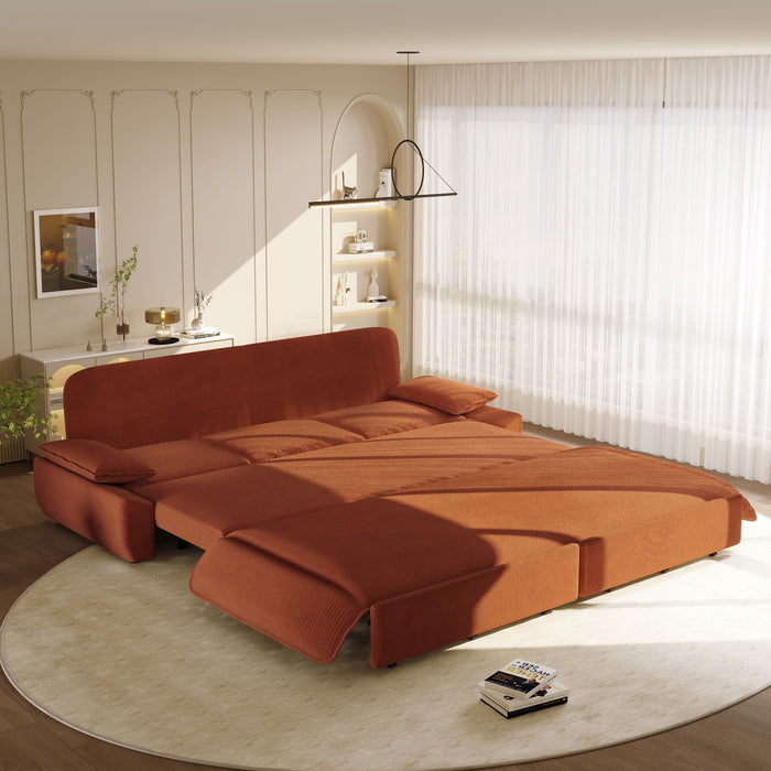 King Size Pull Out Sofa Bed, 3 In 1 Convertible Multifunctional